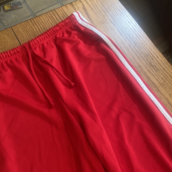 Athletic Works Solid Red White Stripes Sweatpants Size M - Picture 2 of 7